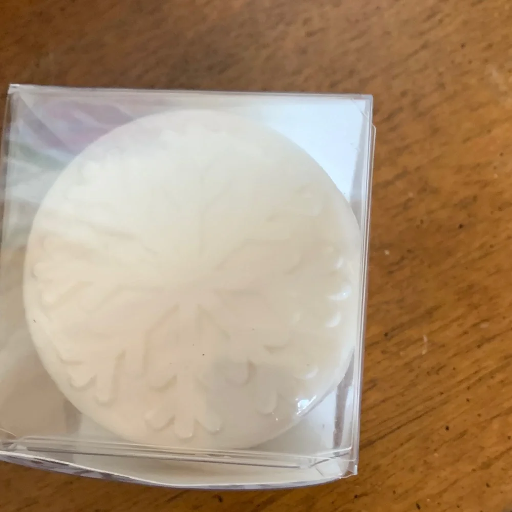 Crate&Barrel Cream Snowflake Soap